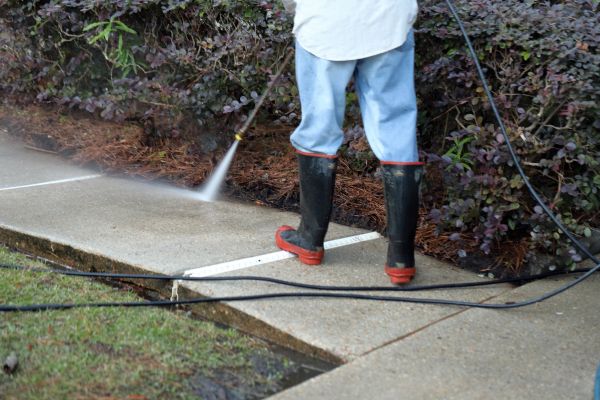 Sidewalk Washing in Daytona Beach